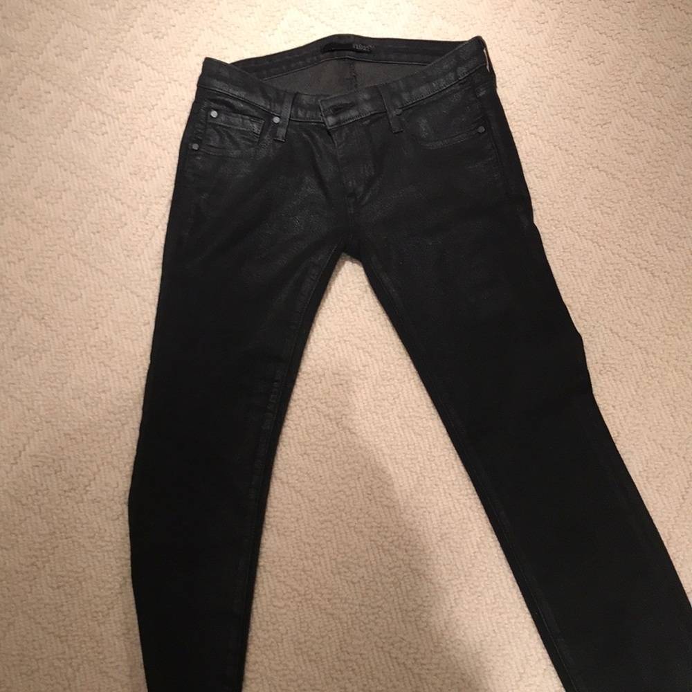 1921 Los Angeles black wax stretch pants